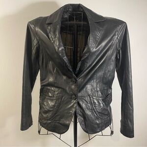WE Leather Jacket European Made Size 44/US Size 6